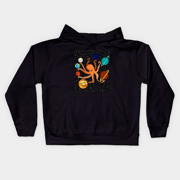 Octo Planet Kids Hoodie by Selinerd